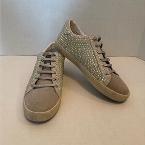 Mi.iM Joann Rubber Sole Lace-up Rhinestone Suede Star Sz 9